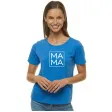 Moteriški mėlyni marškinėliai MAMA