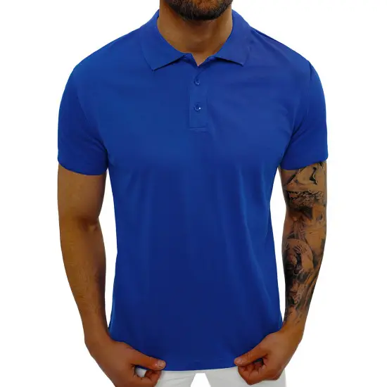 Vyriški mėlyni polo marškinėliai Casual JS/8T80/65