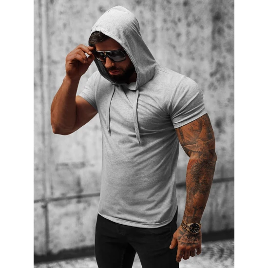 Pilki vyriški marškinėliai Remer Vienspalviai marškinėliai