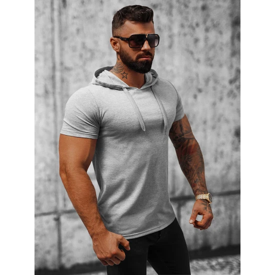 Pilki vyriški marškinėliai Remer Vienspalviai marškinėliai