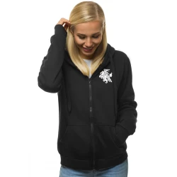 Moteriškas džemperis su gobtuvu juodos spalvos Vytis