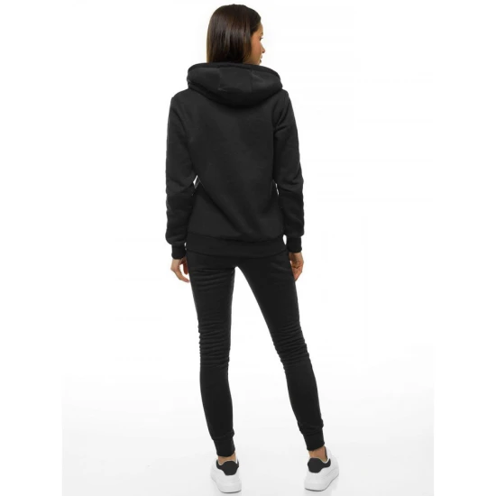 Moteriškas džemperis su gobtuvu juodos spalvos Vytis JS/W03