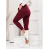 Moteriškos bordo spalvos laisvalaikio kelnės Lilit PLR070