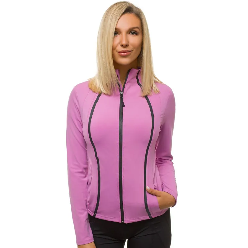 Women's hoodless jumper in light purple Lena JS/YW06009