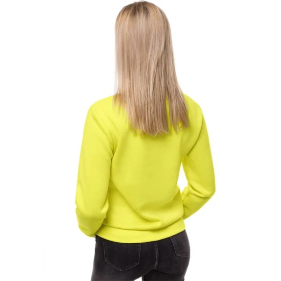 Geltonas moteriškas džemperis be gobtuvo No drama Llama JS/W01 Premium
