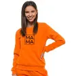Женский оранжевый свитшот MAMA