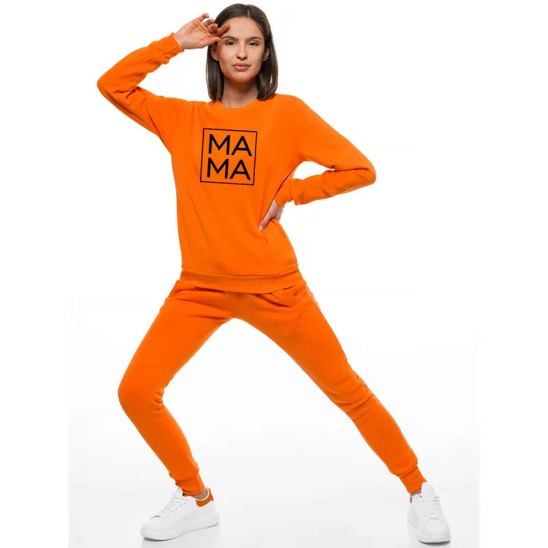 Moteriškas oranžinis džemperis MAMA JS/W01
