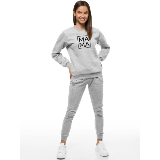 Moteriškas šviesiai pilkas džemperis MAMA JS/W01