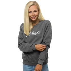 Moteriškas tamsiai pilkas džemperis Latviete