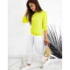 Moteriškas neoninis geltonas džemperis Spring BY0433
