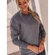 Moteriškas tamsiai pilkas džemperis plonas Kober