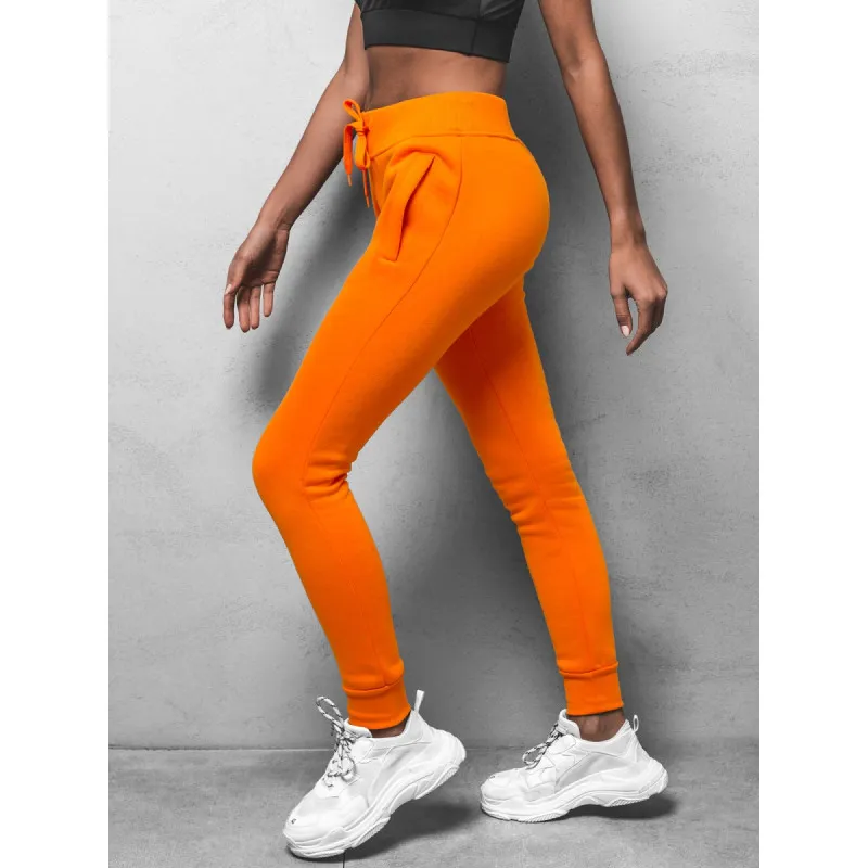 Women's orange casual trousers Flor JS/CK01