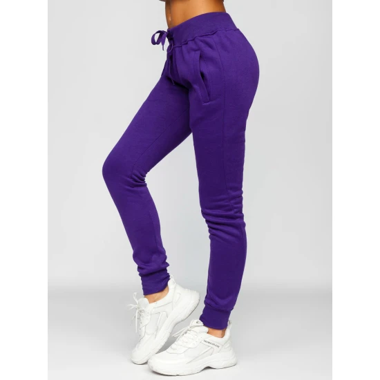Moteriškos violetinės laisvalaikio kelnės Flor JS/CK01