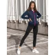 Moteriška tamsiai mėlyna striukė su rožine detale Lepi JS/KSW4009