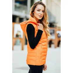 Caramel vest with hood Dzil