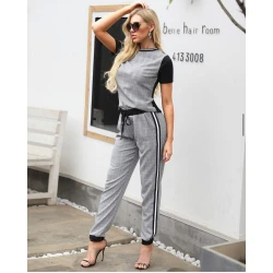  Pilki languoti moteriški marškinėliai Camila