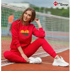 Moteriškas raudonas sportinis komplektas Lietuva