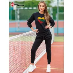 Moteriškas juodas sportinis komplektas Lietuva