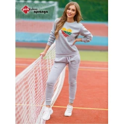 Moteriškas šviesiai pilkas sportinis komplektas Lietuva