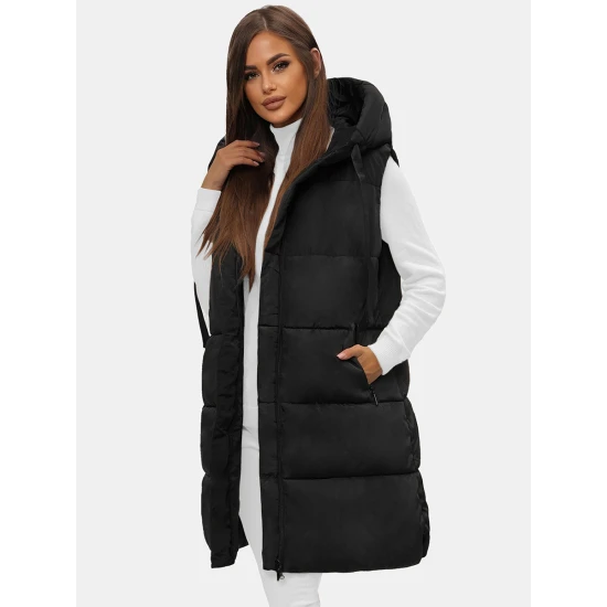 Ilga juodos spalvos moteriška liemenė Potom O/81266