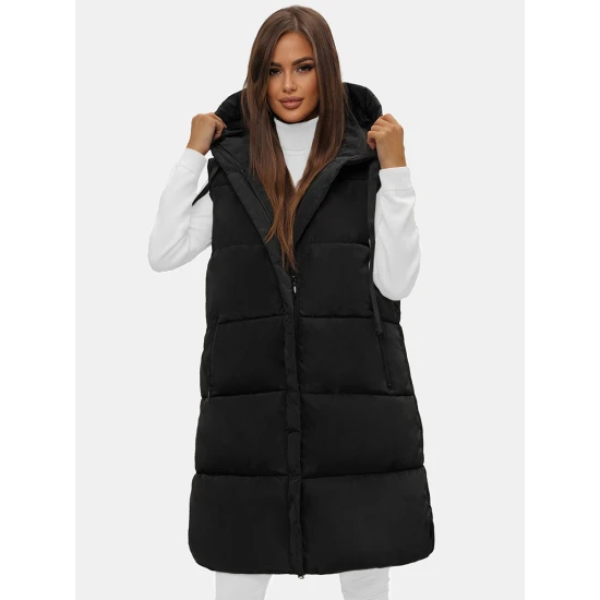 Ilga juodos spalvos moteriška liemenė Potom O/81266