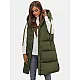 Womens long vest in green Potom O/81266