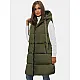 Womens long vest in green Potom O/81266