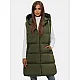 Womens long vest in green Potom O/81266