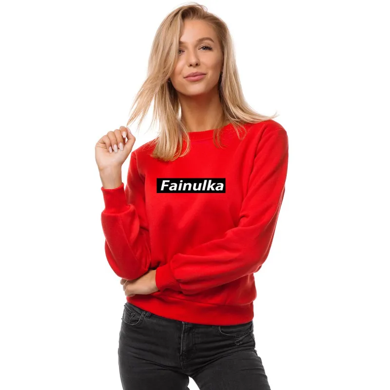 Moteriškas raudonas džemperis Fainulka JS/W01