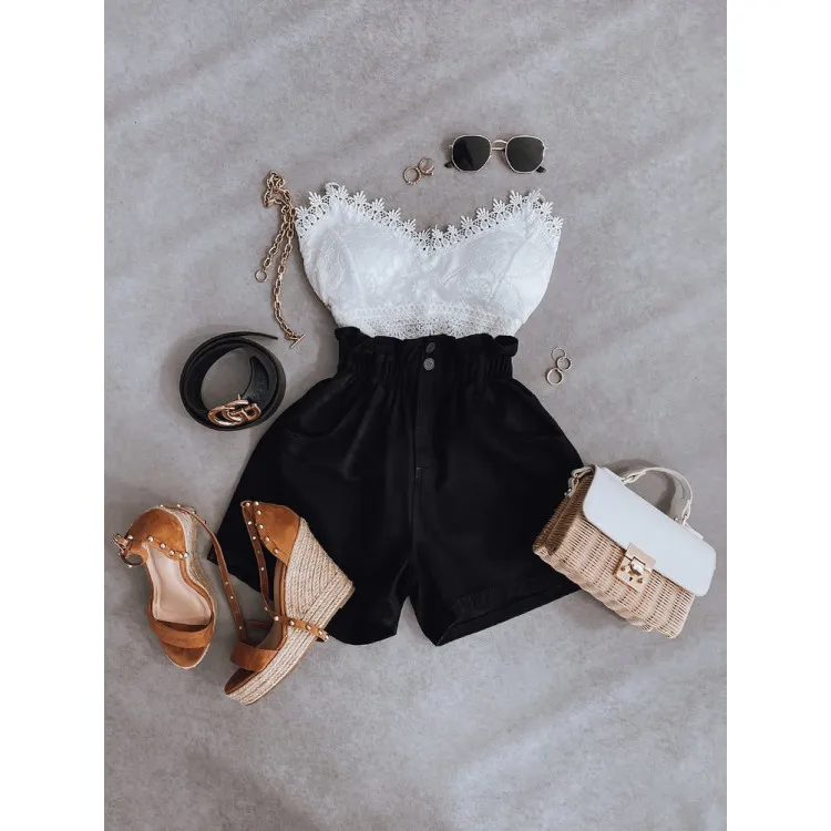 Womens black shorts Orel SY0227