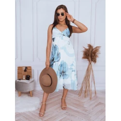 Akcija: Balta moteriška suknelė su mėlynomis gėlėmis Ladybird