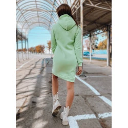 Moteriška mėtinė suknelė su gobtuvu Margaret