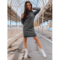 Moteriška pilka suknelė su gobtuvu "Margaret"