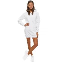 Akcija: Moteriška balta suknelė su gobtuvu Megan