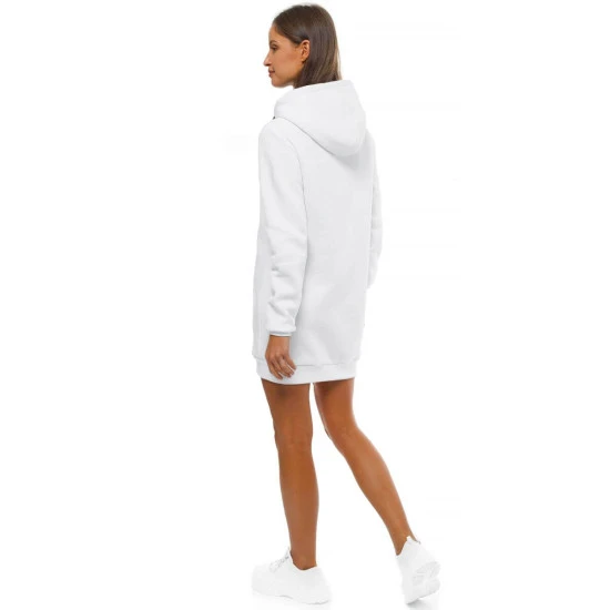 Akcija: Moteriška balta suknelė su gobtuvu Megan JS/YS10003/1