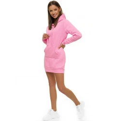 Moteriška rožinė suknelė su gobtuvu Megan