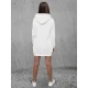 Moteriška balta suknelė su gobtuvu Megan JS/YS10003/1