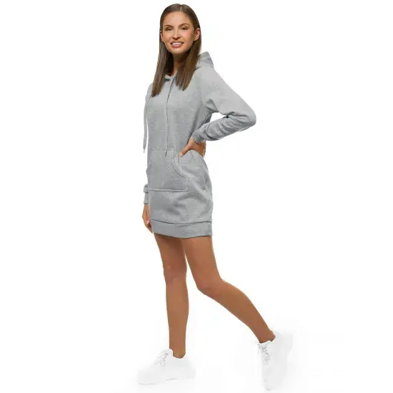 Moteriška šviesiai pilka suknelė su gobtuvu Megan JS/YS10003/3