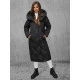 Juoda moteriška dygsniuota žieminė striukė Coco JS/5M3173/392