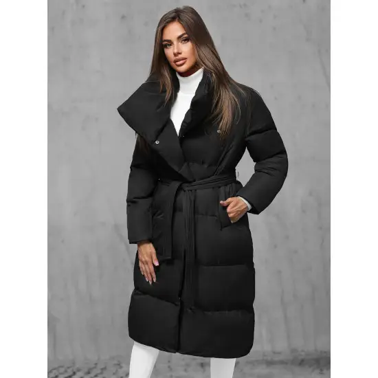 Moteriškas juodas paltas Korper JS/M737/392
