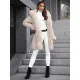 Beige jacket with fur Dorter