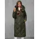 Moteriška žalia dygsniuota žieminė striukė Coco JS/5M3173/136