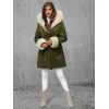 Žalia žieminė striukė su kailiu Sater JS/5M3187/136