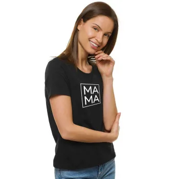 Moteriški juodi marškinėliai MAMA