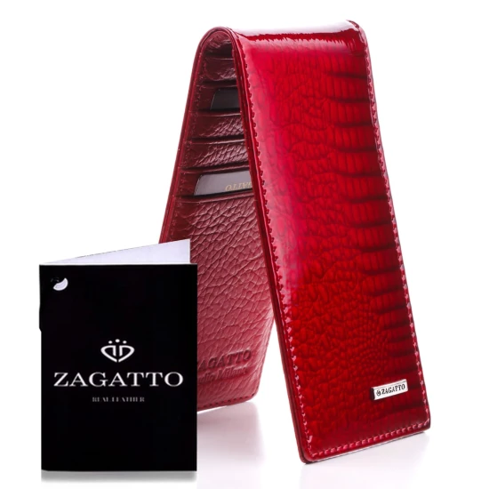 Moteriška raudonos spalvos kortelių dėklas Annerie ZG-01-SC Premium