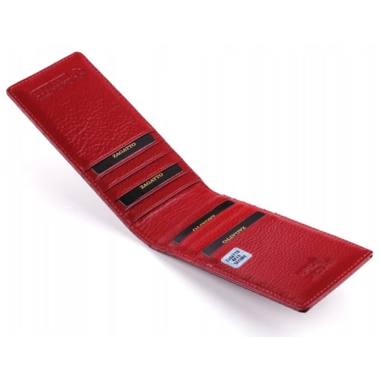 Moteriška raudonos spalvos kortelių dėklas Annerie ZG-01-SC Premium