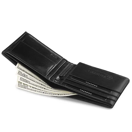 Vyriška piniginė iš natūralios odos Scott (juoda) ZG-062-BAR Premium