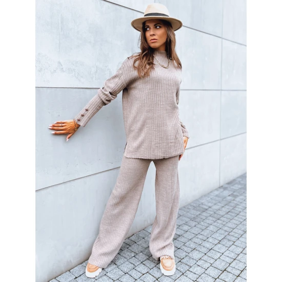 Moteriškas rudas komplektas Giny Sportiniai kostiumai Premium