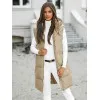 Women's brown hooded waistcoat JS/5M3186/392Z
