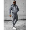 Szary welurowy sweter męski Omilo O/D8123/9153